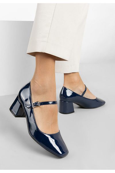 B T Shoes Pantofi Cu Toc Gros Erosa Navy