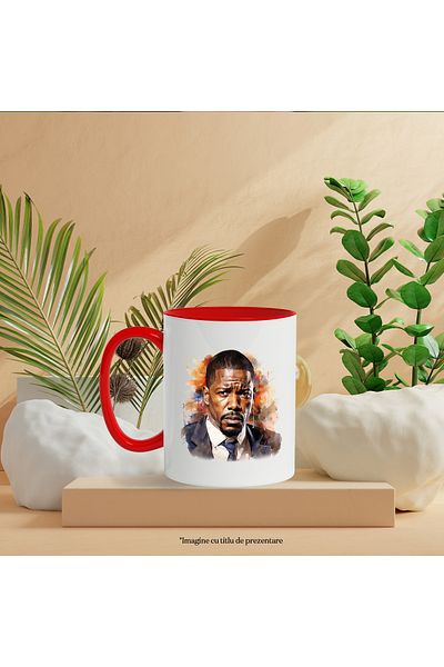 StoryGift Romania Mug With Michael B. Jordan, Actor, Celebrity, Movie, Multicolor 330 ml, Ceramic, With ,STG
