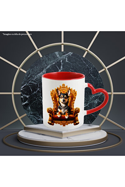 StoryGift Romania Cana Cu Un Catel Care Sta Pe Un Scaun Regal, Ilustratie, Valoare, Rol Decisiv, I, Cu ,stg