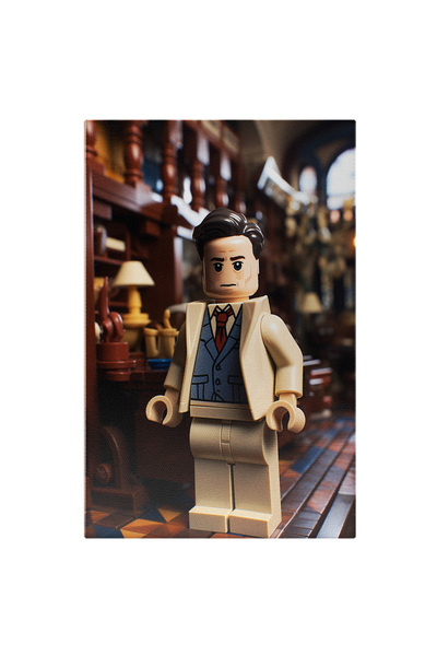 StoryGift Romania Tablou Canvas: Lego Barbat Cu Pistrui In Costum Bej Si Vest...