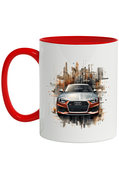 StoryGift Romania Cana Cu Masina, Audi, Brand, Ilustratie, Abstract, Geometri...
