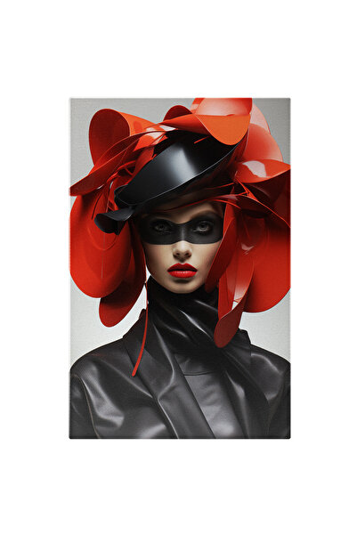 StoryGift Romania Tablou Canvas: Femeie Cu Haine De Piele - Masca De Carnaval...