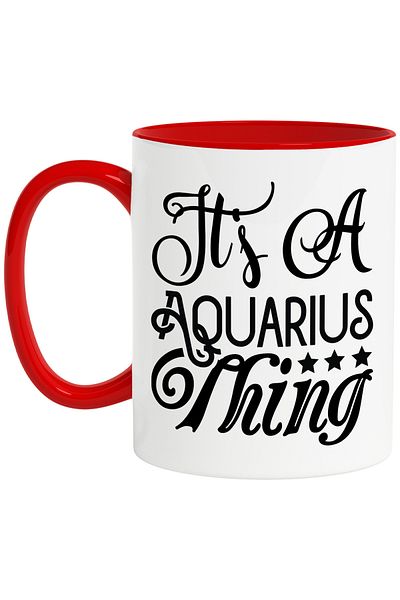 StoryGift Romania Aquarius zodiac sign mug with the message "It's an Aquarius thing", illustration, zodiac sign, ace, Cu, STG