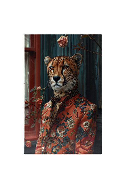 StoryGift Romania Tablou Canvas The Elegant Leopard Langa O Casa Veche Cu Tra...