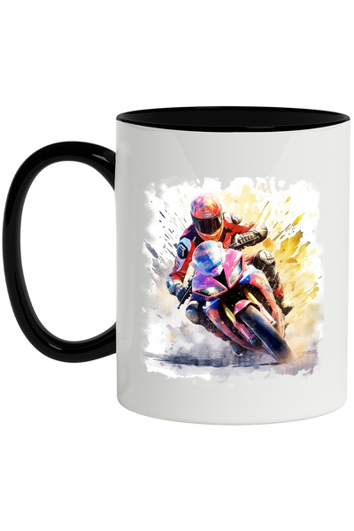 StoryGift Romania Cana Cu Motocicleta, Casca, Nisip, Sport Extrem, Echipament...