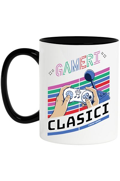 StoryGift Romania Mug Gamers Classics lever vintigi veteran new world, 330ml, Ceramic with N Handle, With