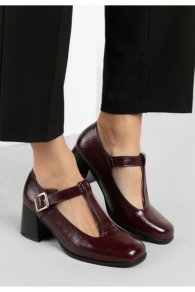 B T Shoes Vesita Grena Medium Heel Shoes