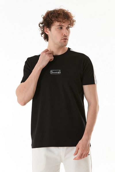Fulla Moda Abercreombie Printed Sleeve Stripe T-Shirt