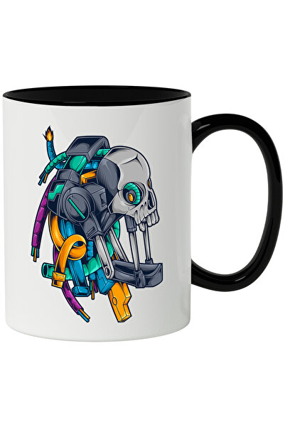 StoryGift Romania Cana Cu Extraterestru, Robot, Android, Cabluri, Sf, Craniu,...