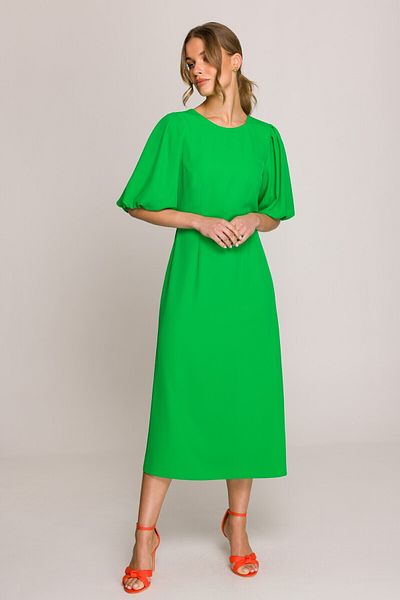 Stylove Rochie cu mâneci de culoarea bumbacului