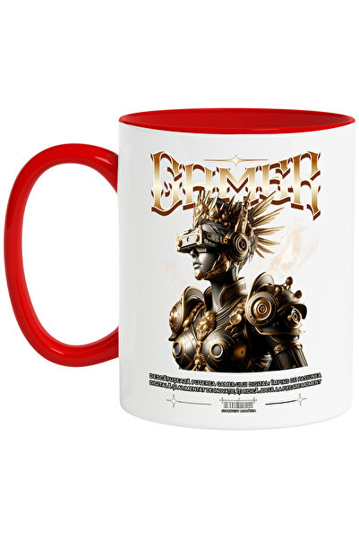 StoryGift Romania Cana Gamer Ciber Silueta Feminina Cu Armura Joc, 330ml, Cer...