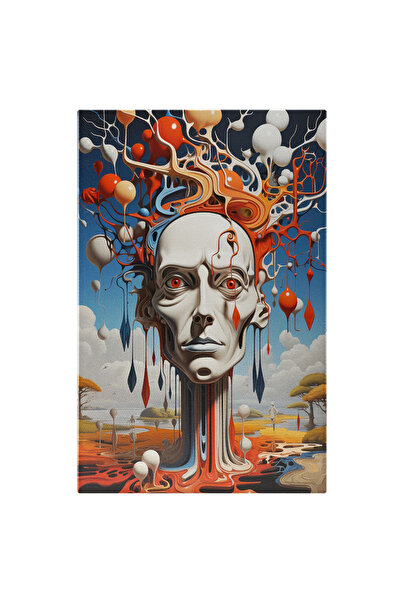 StoryGift Romania Tablou Canvas: Arta Abstracta Chip Uman Culoare Curgatoare ...