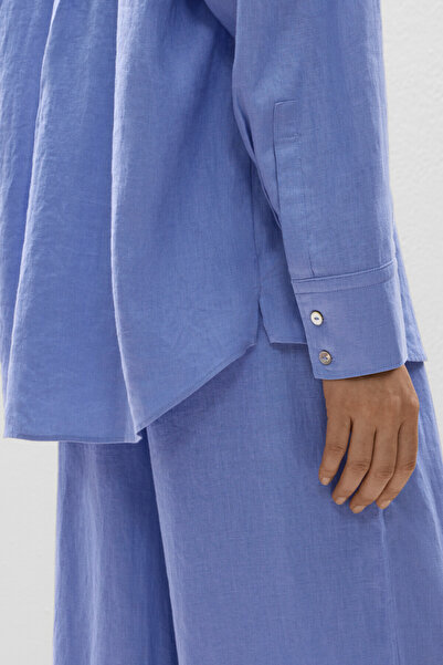 Oysho 100% linen relaxed shirt