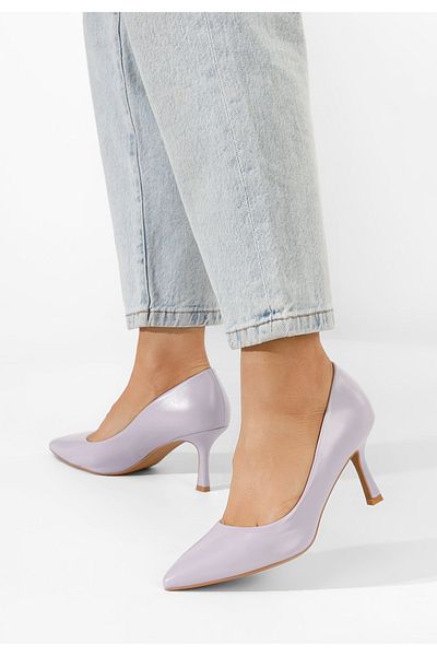 B T Shoes Pantofi Cu Toc Subtire Lasena Mov