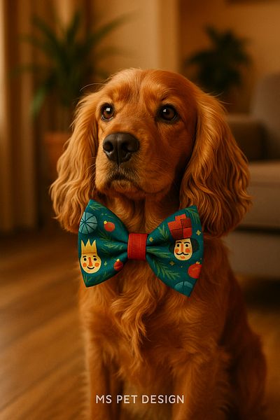 MS Pet Design Adjustable Cat Dog Bow Tie - New Year's Gift Lead Soldier