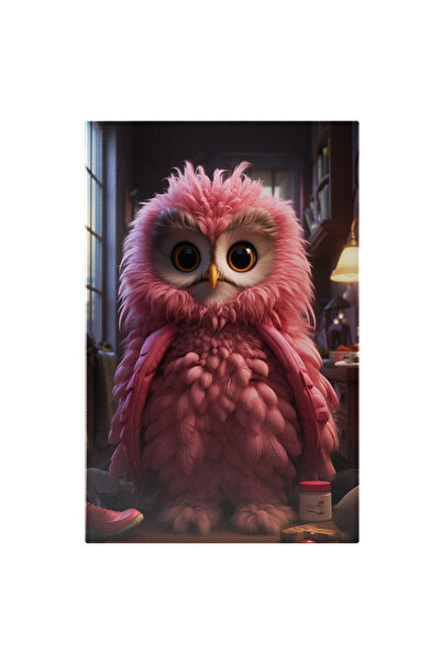 StoryGift Romania Tablou Canvas: Bufnita Misterioasa Cu Ochii Mari Si Pene Ro...