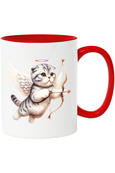 StoryGift Romania Cana Cu O Pisicuta Grasuta Cupidon Care Trage Cu Arcul | Aripi | Zboara | Sageat, Cu ,stg