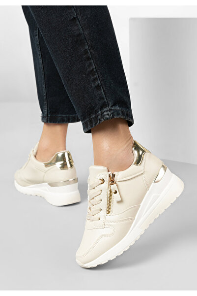 B T Shoes Sneakers Cu Platforma Rafina Bej