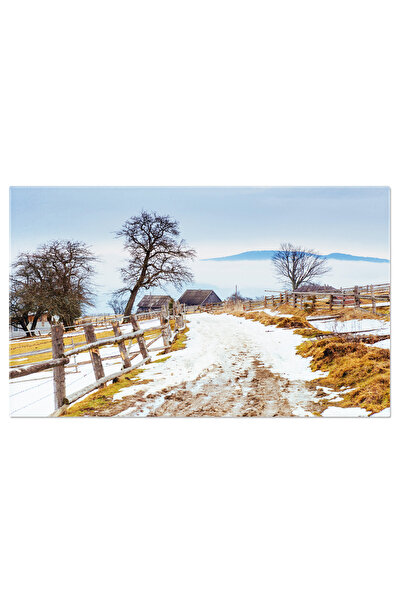 StoryGift Romania Tablou Canvas: Peisaj Uimitor In Dimineata Calduroasa