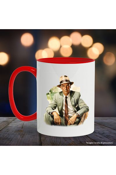 StoryGift Romania Mug With Frank Sinatra, Singer, Actor, Celebrity, Movie, Multicolor 330 ml, Ce, Cu
