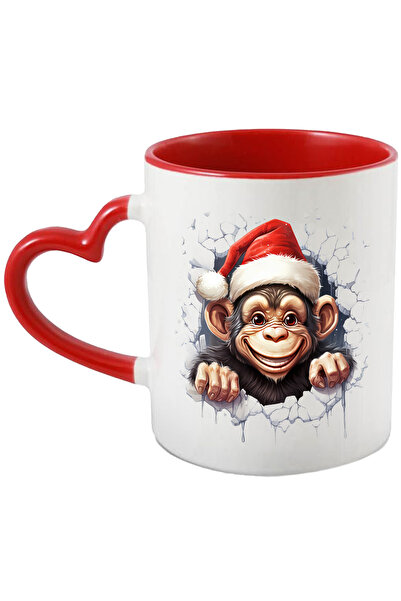 StoryGift Romania Cana Cu Un Cimpanzeu Cu Caciula De Craciun | Ilustratie | S...