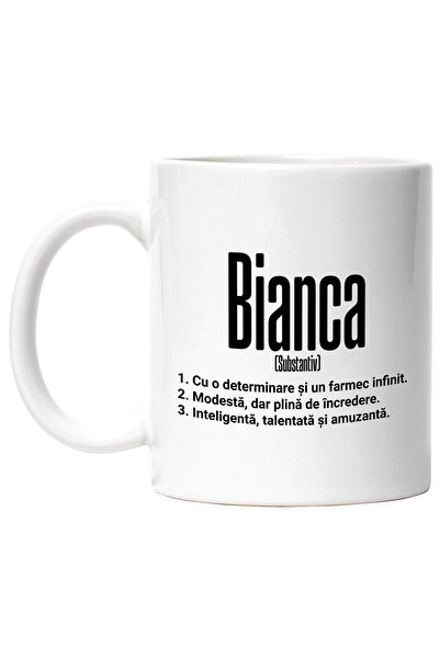 StoryGift Romania Cana Cu Numele Bianca, Si Mesaj Motivational, Determinare, ...
