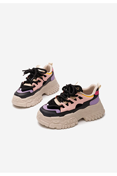 B T Shoes Viacfarebné dámské tenisky na platformě Adane