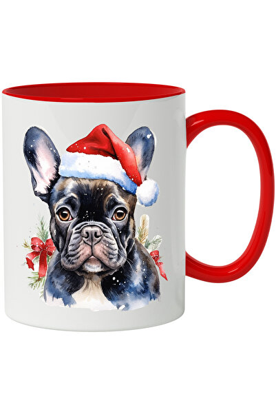 StoryGift Romania Cana Cu Caine, Bulldog, Fes, Craciun, Panglica, Creanga Bra...