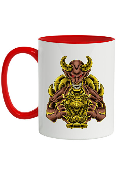 StoryGift Romania Cana Cu Demon, Coarne, Armura, Gheare, Zambet, Multicolor 3...