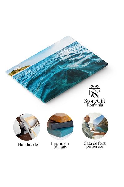 StoryGift Romania Tablou Canvas - Textura Si Reflexii: Apa Curata Si Limpede
