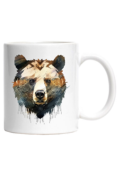 StoryGift Romania Cana Cu Cap De Urs, Animal, Ilustratie, Geometric, Abstract...