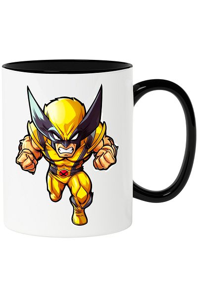 StoryGift Romania Villain Mug, Marvel, Heroes, Maleficent, Yellow, Ceramic, 330ml, with Black Handle, With