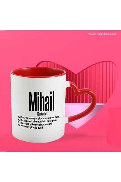 StoryGift Romania Mug With The Name Mihail, With Motivational Message, Creative, Energetic, Curious, Smart,, With ,STG.