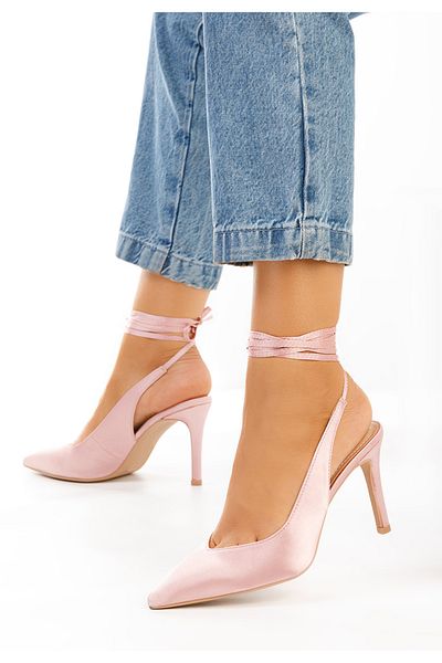 B T Shoes Pantofi Cu Toc Si Siret Laila V3 Roz