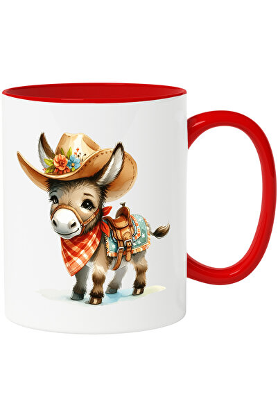 StoryGift Romania Cana Cu Un Magar Care Poarta O Palarie De Cowboy | Ilustrat...