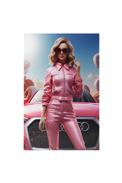 StoryGift Romania Tablou Canvas: Stilul Stradal O Prezență Roz Modernă În Ora...