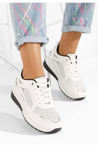 B T Shoes Sneakers Cu Platforma Setora Albi