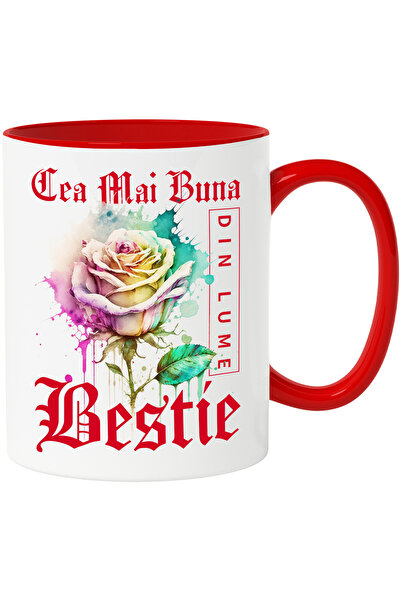 StoryGift Romania Cana Cu Textul Cea Mai Buna Bestie, Din Lume, Floare, Trand...