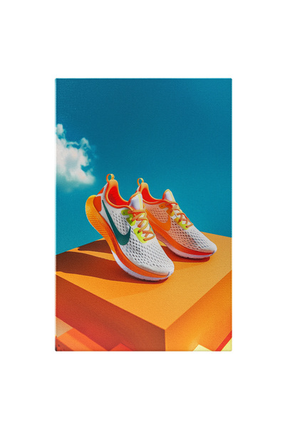 StoryGift Romania Tablou Canvas Călătoria Colorată Începe Cu Un Pas Sneakerși Nike Atrăgători Pregătiți Pentru Av