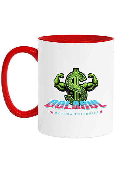 StoryGift Romania Cana Simbol Dolar Cu Brate Puternice Investitie Sigura, 330...