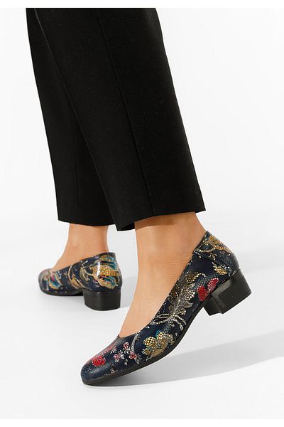 B T Shoes Montremy Women's Natural Leather Shoes Multicolored