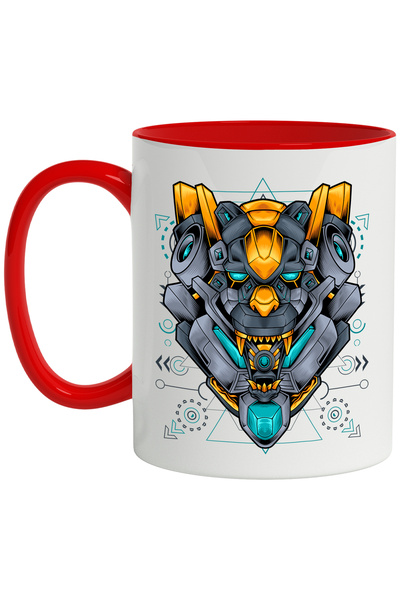 StoryGift Romania Cana Cu Cap De Leopard, Animal, Mecha, Robot, Sf, Cyber, Mu...