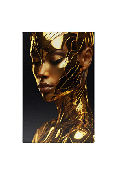 StoryGift Romania Tablou Canvas: Portret Armură Aurie- Fotografie Artistică P...