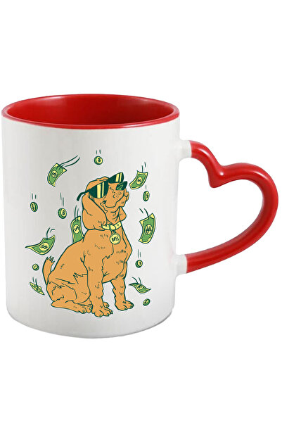 StoryGift Romania Cana Cu Catel, Bani, Monede, Dolari, Zgarda, Ochelari De Soare, Multicolor 330 M, Cu ,stg