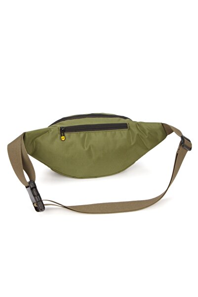 Newish Polo Men's Khaki Crossbody Cross Chest Shoulder and Waist Bag with USB Headphone Output