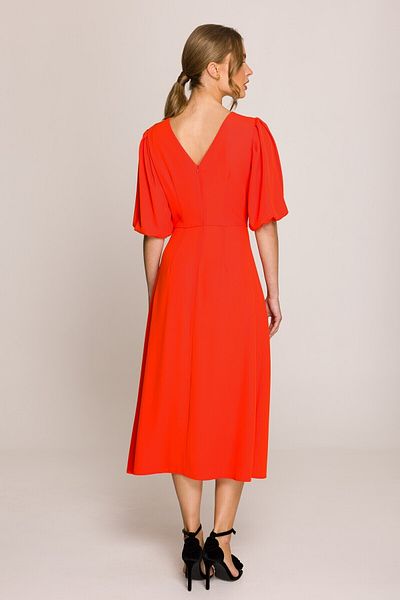 Stylove Rochie cu mâneci de culoarea bumbacului