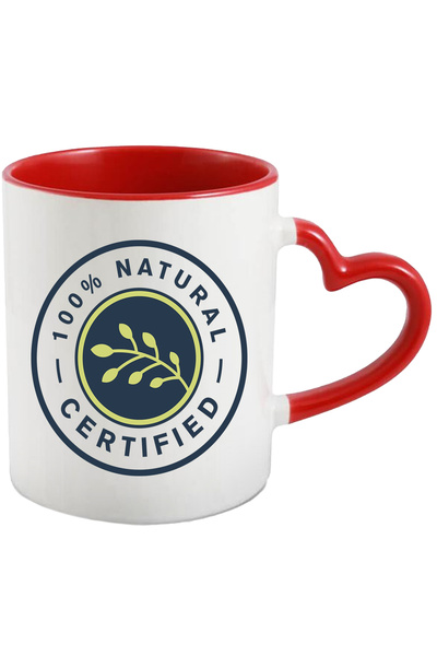 StoryGift Romania Cana Cu Mesaj In Engleza 100% Natural, Ramura, Frunza, Cerc...