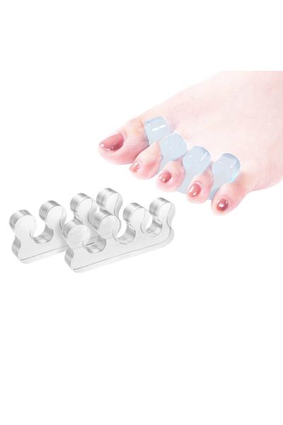 Choice Transparent 1pair Toe Separators For Nail Polish Toe Separator Pedicure Kit Soft Silicone Toe Spacer