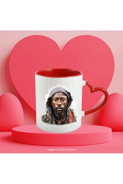 StoryGift Romania Mug With Chadwick Boseman, Actor, Celebrity, Hollywood, Multicolor 330 ml, Wax, With ,STG