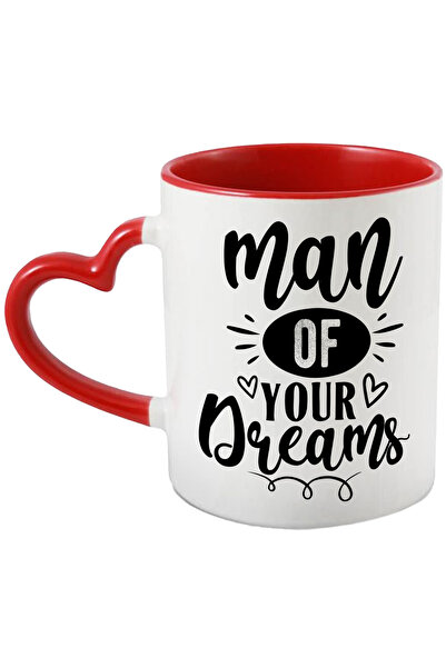 StoryGift Romania Cana Cu Inimioare Si Textul "man Of Your Dreams" - Barbatul...